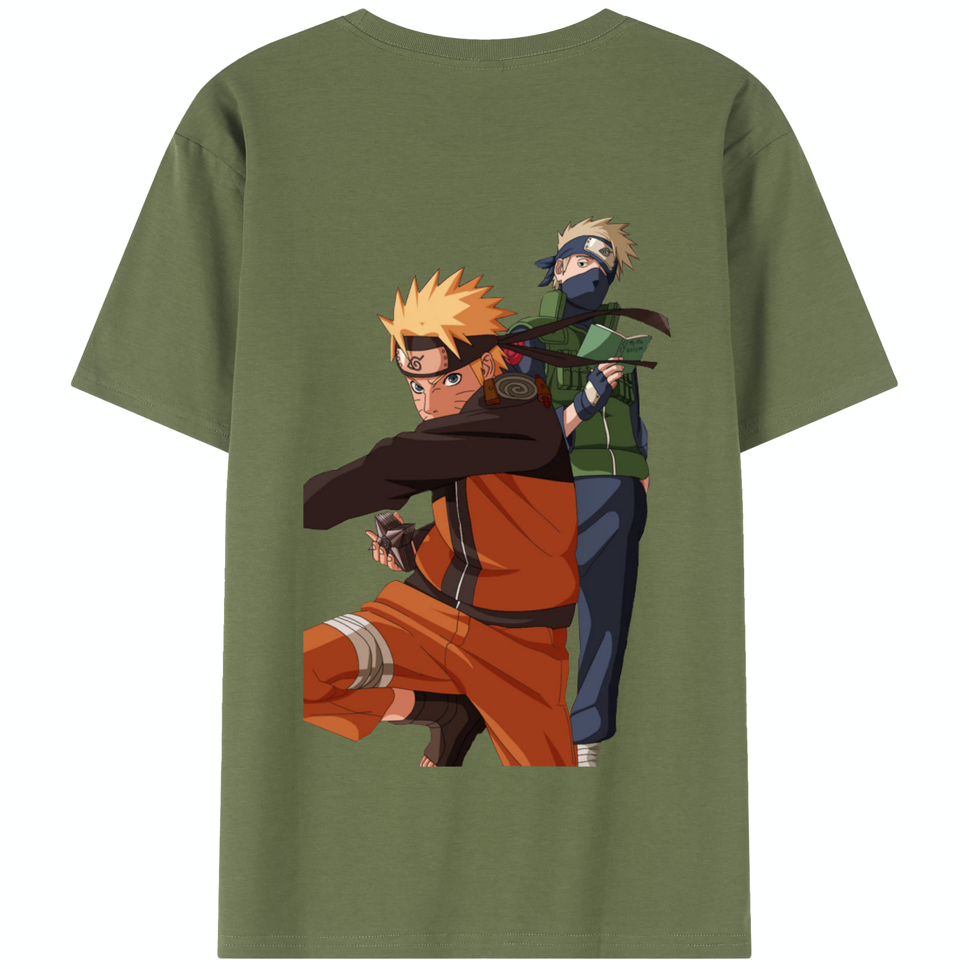 （画像用） NARUTO -ナルト- うずまき ナルト Uzumaki Naruto 綿100％半袖Tシャツ（背面プリント）